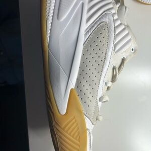 St White and Tan basketball shoes